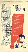 Right Esso advert from 1950 Dover-Ostend strip maps