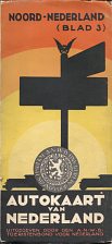 Front cover of 1931 ANWB map of Noord-Nederland