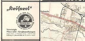 Krofurol/Spidolin advert from 1930s Leipzig map