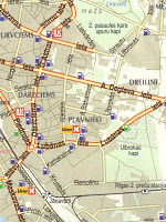 City plan from 2006 Jana Seta map of Latvia with Uno-X and Lukoil locations