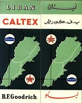 1960s Caltex/BF Goodrich map of Lebanon