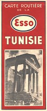 1951 Esso Map of Tunisia