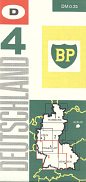 1963 BP section 4 map of West Germany