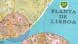 Map extract from 1970 BP guide to Lisbon