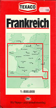 1983 German Texaco map of France