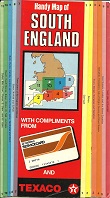 1986 Texaco/Servicecard map of South England