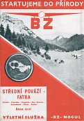 ca1937 BZ tourist map of Czechoslovakia 23 - Stredni Povazi Fatra