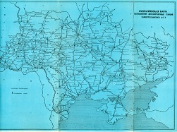 1969 oil monopoly map of Ukraine