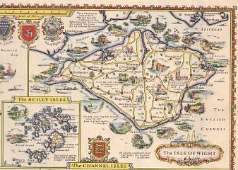Map of Isle of Wight from Esso Pictorial Britain