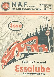 1939 Esso Standard map of Norway