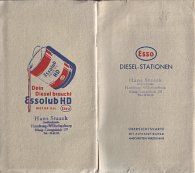 ca1950 Esso diesel map folder of Germany