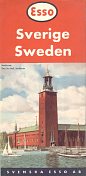 1953 Esso map of Sweden
