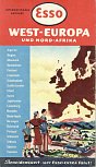 1959 German Esso map of Europe