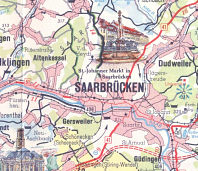 Extract from 1959 Esso map of the Saarland