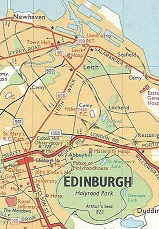 Edinburgh from 1972 Esso Road Atlas of Great Britain and Ireland
