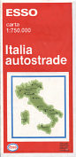 1986 Esso Autostrade map of Italy