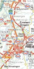 Extract from 1996 Esso Germany atlas (Freiburg)