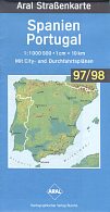 1997/8 Aral map of Spain/Portugal