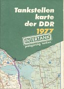 1977 Intertank map of East Germany (DDR)