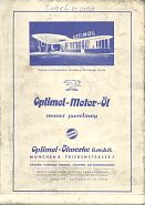 Optimol advert from rear cover of ca1968 JRO map of North Bavaria (Nuernberg)