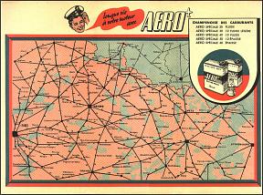 1950s (?)  Aero map of Champagne region