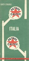 1956 Petrol Caltex map of Italy