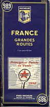 1958 Caltex map of France