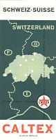 1964 Caltex map of Switzerland