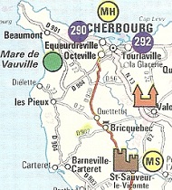 Extract from Summer 1991 E Leclerc map of France