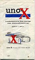 1967 Uno-X map of Sweden