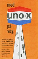 1972 Uno-X map of Sweden