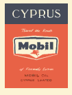 ca1960 Mobil map of Cyprus