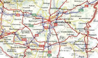 Luxembourg from the 2002 Humo/Q8 map of Belgium