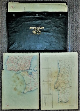 1918 Auto-Gazo map set of Portugal