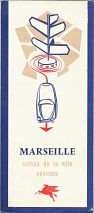 1956 Mobil map of Marseilles
