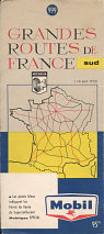1958 Mobil map of France Sud (Michelin section 999)