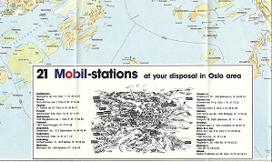 Mobil advert from 1987 Oslo Tourist Board map