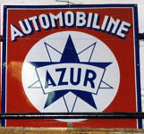 Automobiline/Azur enamel sign from the 1930s or 40s