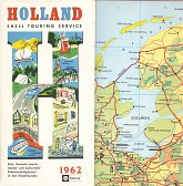 1962 German Shell Touring Service map brochure of Holland