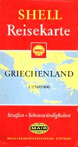 1968 (German) Shell map of Greece
