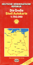 1989 Shell (Mairs) map of East Germany