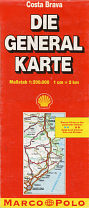 1996 Shell/Die General Karte map of the Costa Brava