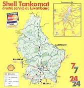 1998 Shell map brochure of Luxembourg - map