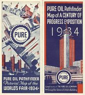 1934 Pure map of Century of Progress International Exposition, Chicago