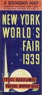 1939 Tydol map for New York World's Fair