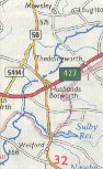 Extract from 1974 Shell map 3 (Husbands Bosworth)