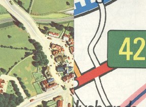 Detail from cover of 1974 Shell map (Husbands Bosworth)
