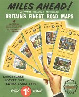 1958 Advertising leaflet for National Benzole maps
