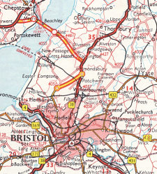 Extract from 1963 Philip's map