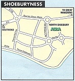 Shoeburyness from 1997 Asda Petrol Station map